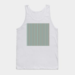 Chocolate and Mint Vertical Stripes in Pretty Tints of Teal and Shades of Brown Tank Top